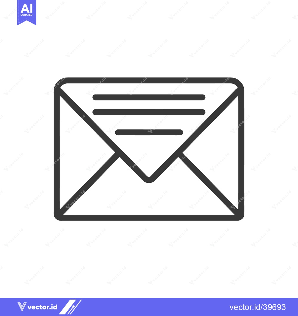 Premium Vector dari Simple vector image of a closed paper envelope illustration