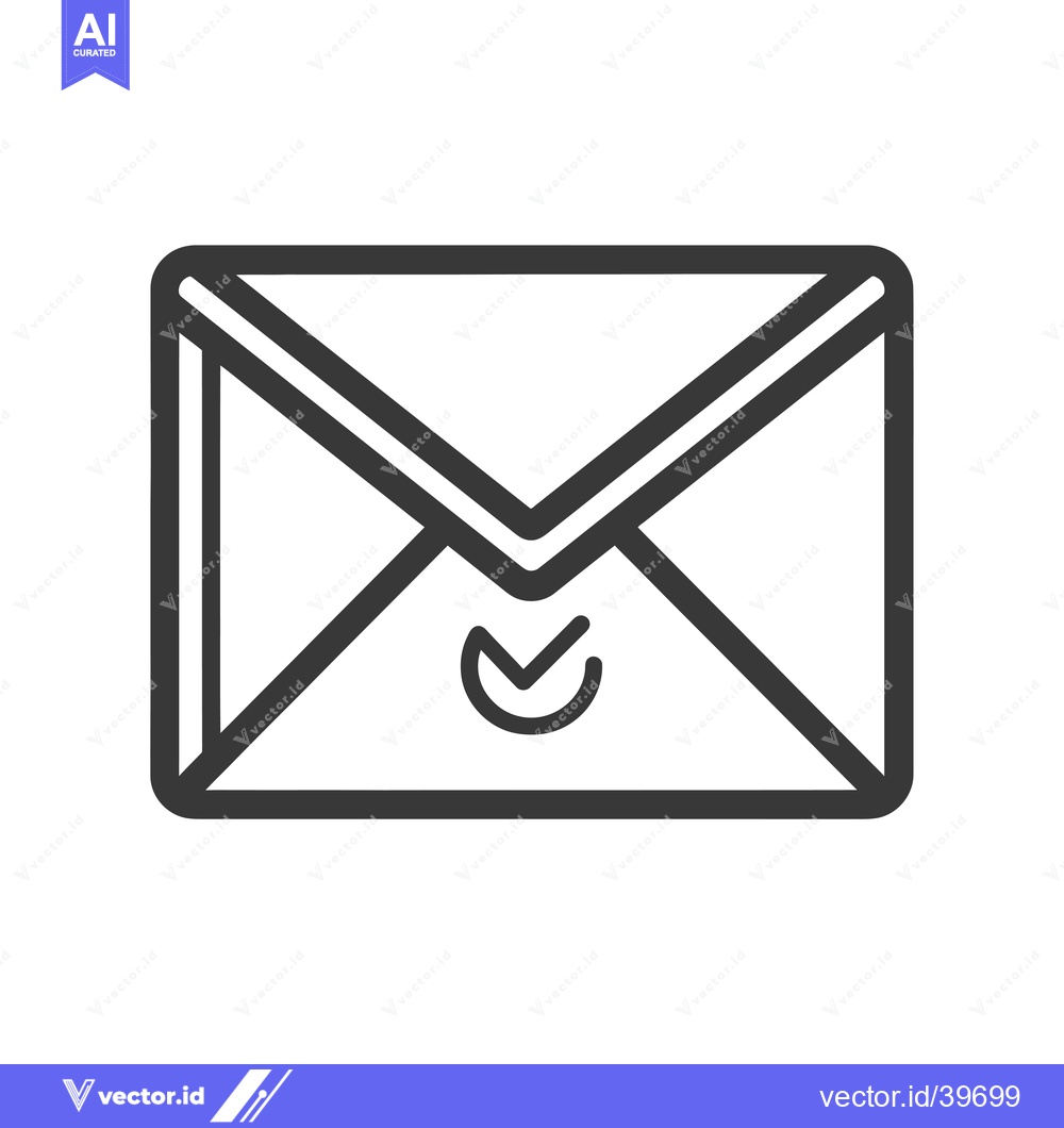 Premium Vector dari Envelope with a Checkmark Icon