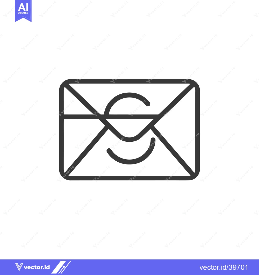 Premium Vector dari Envelope with a "C" inside, representing closed or concealed