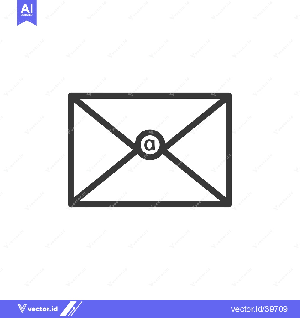 Premium Vector dari Envelope with At Symbol Icon