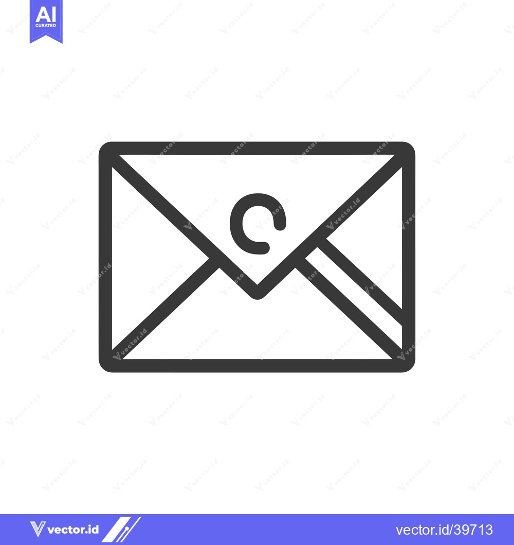 Premium Vector of Envelope with Copyright Symbol in Center