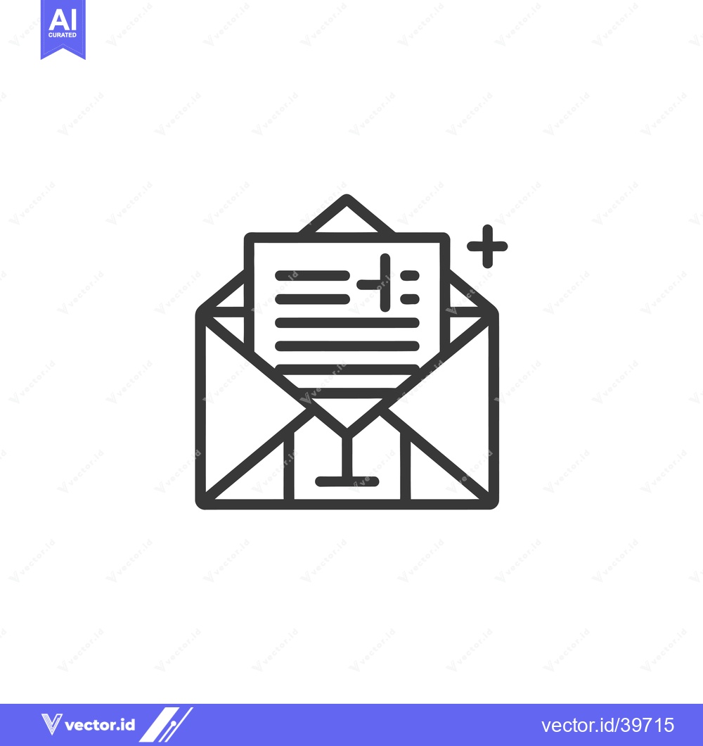 Premium Vector dari Envelope with Open Letter Containing Plus Sign
