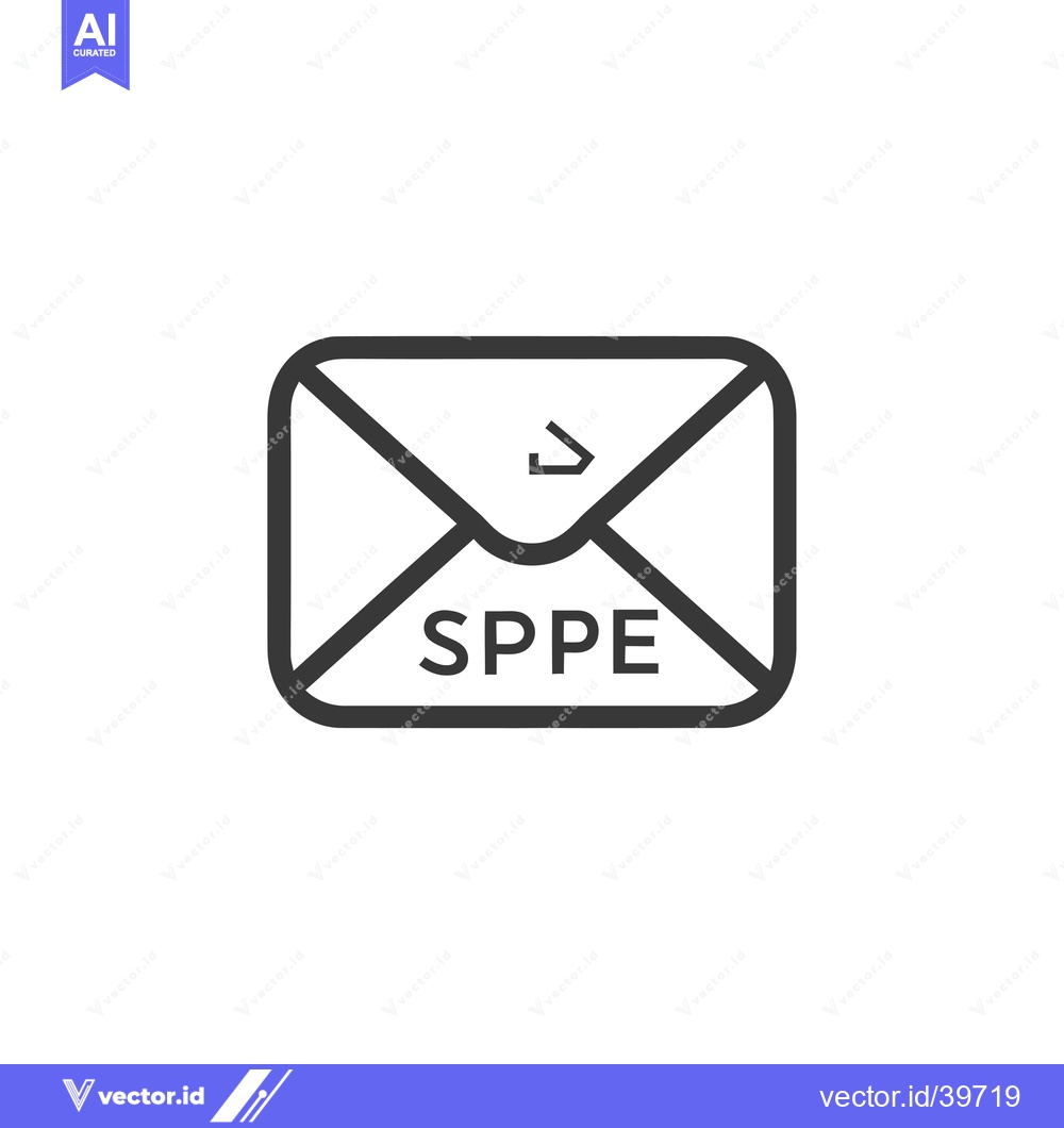 Premium Vector dari Envelope with SPPE Text and Arrow Icon