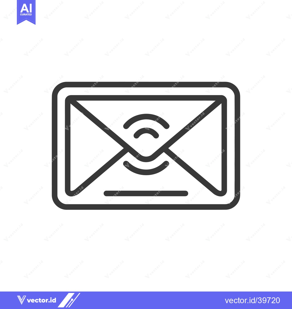 Premium Vector dari Envelope with Wifi Signal Icon