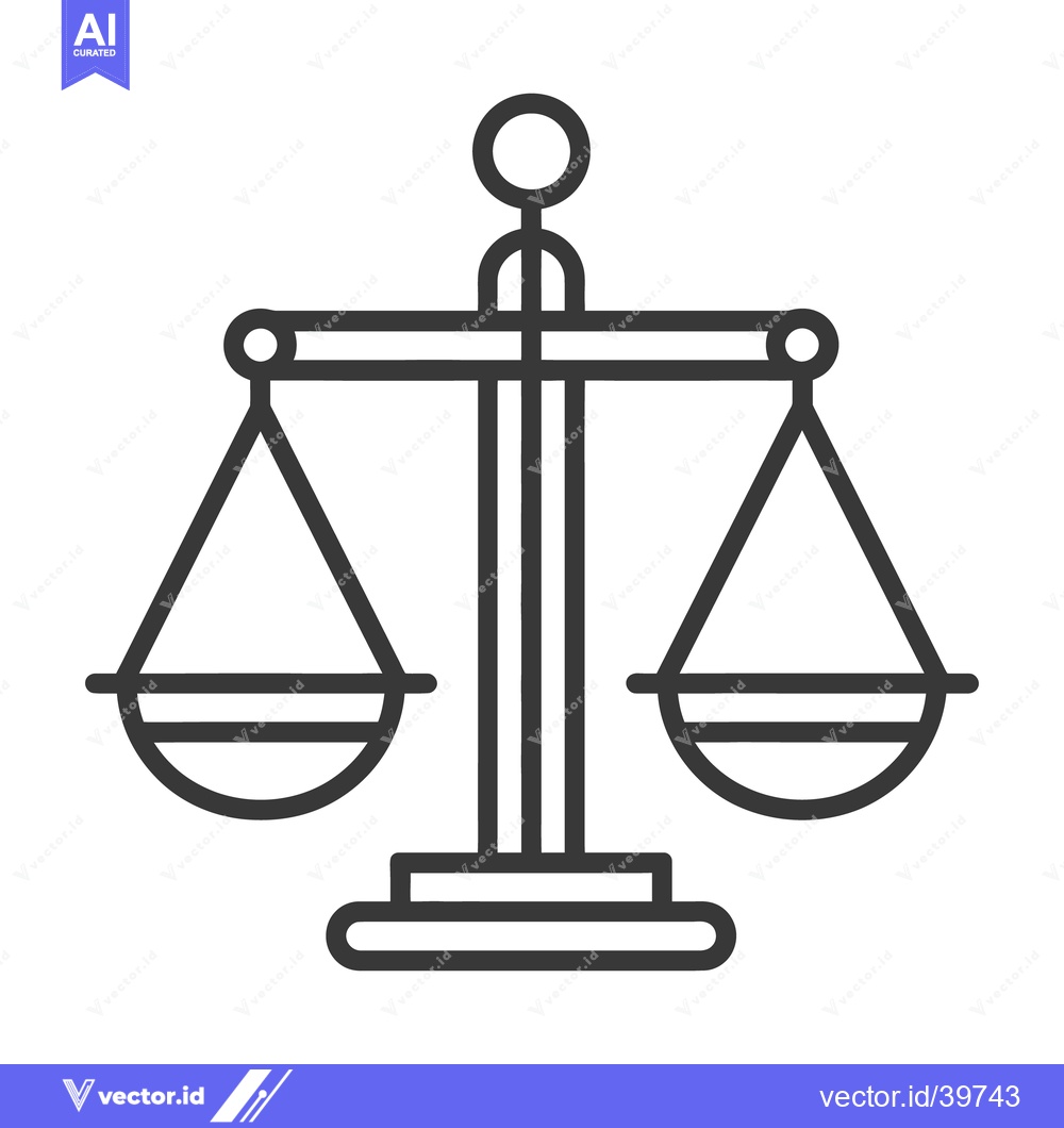 Premium Vector of A graphical representation of the scales of justice in equilibrium