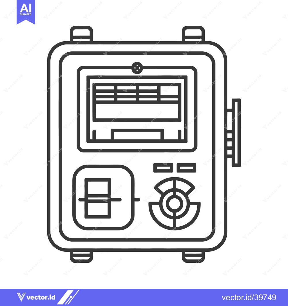 Premium Vector dari A simplistic line art illustration of a measuring instrument