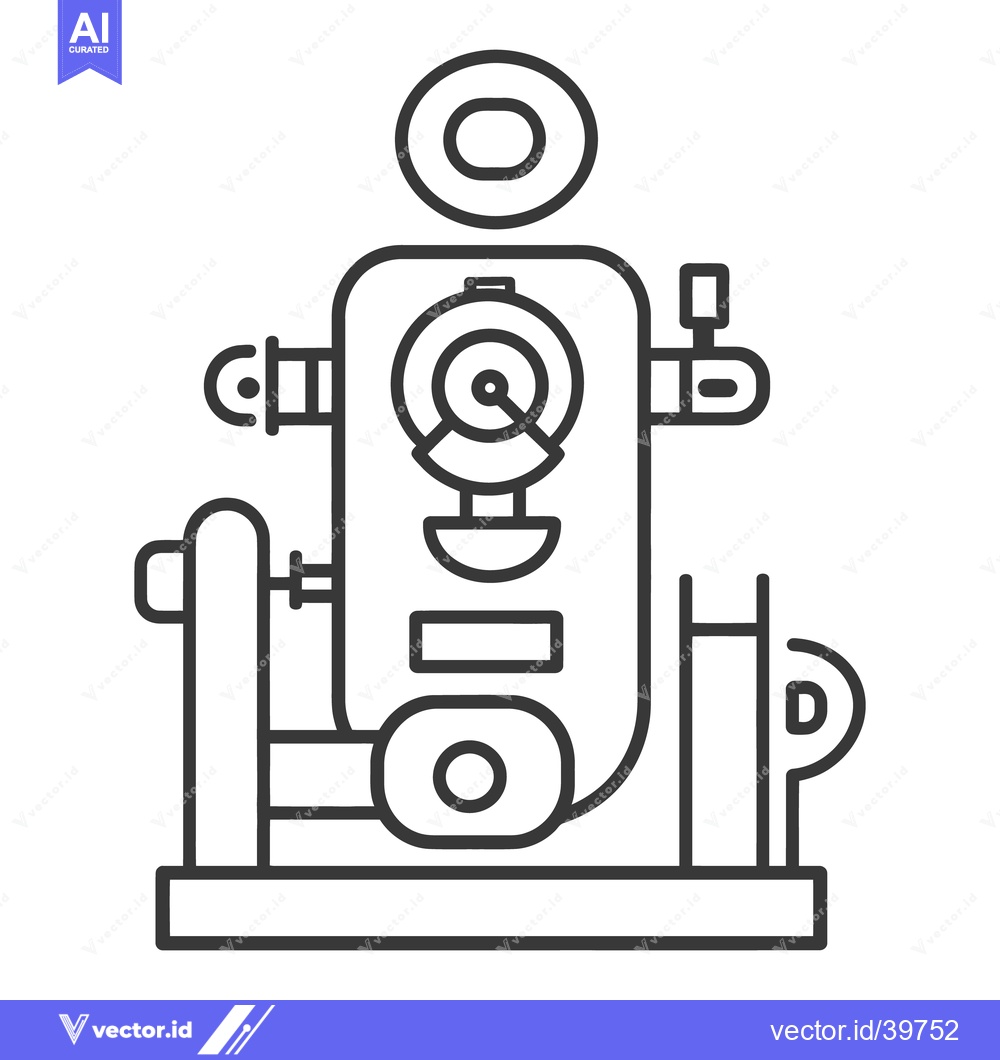 Premium Vector dari A line art depiction of a complex technical measurement device