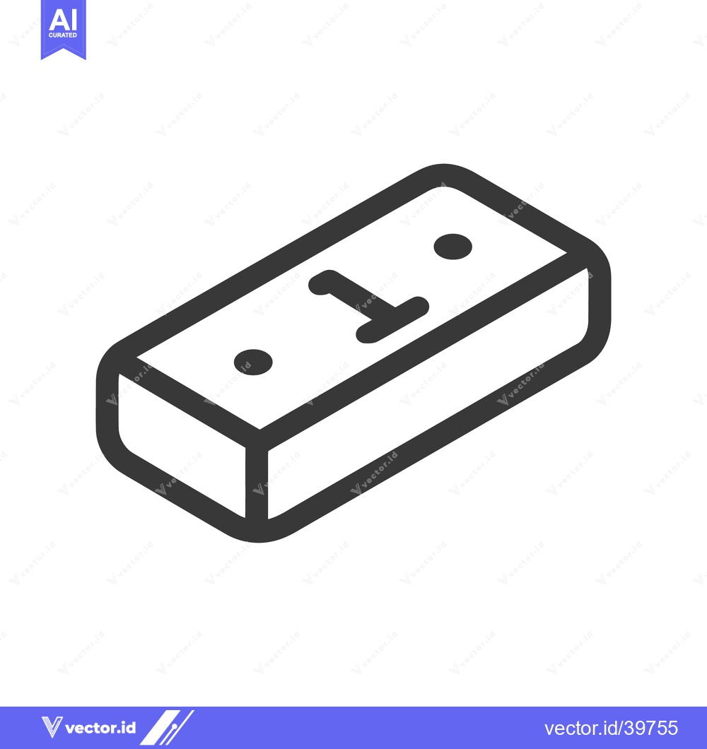 Premium Vector dari Isometric Number One Tile: Minimalist Design with Rounded Edges and Do