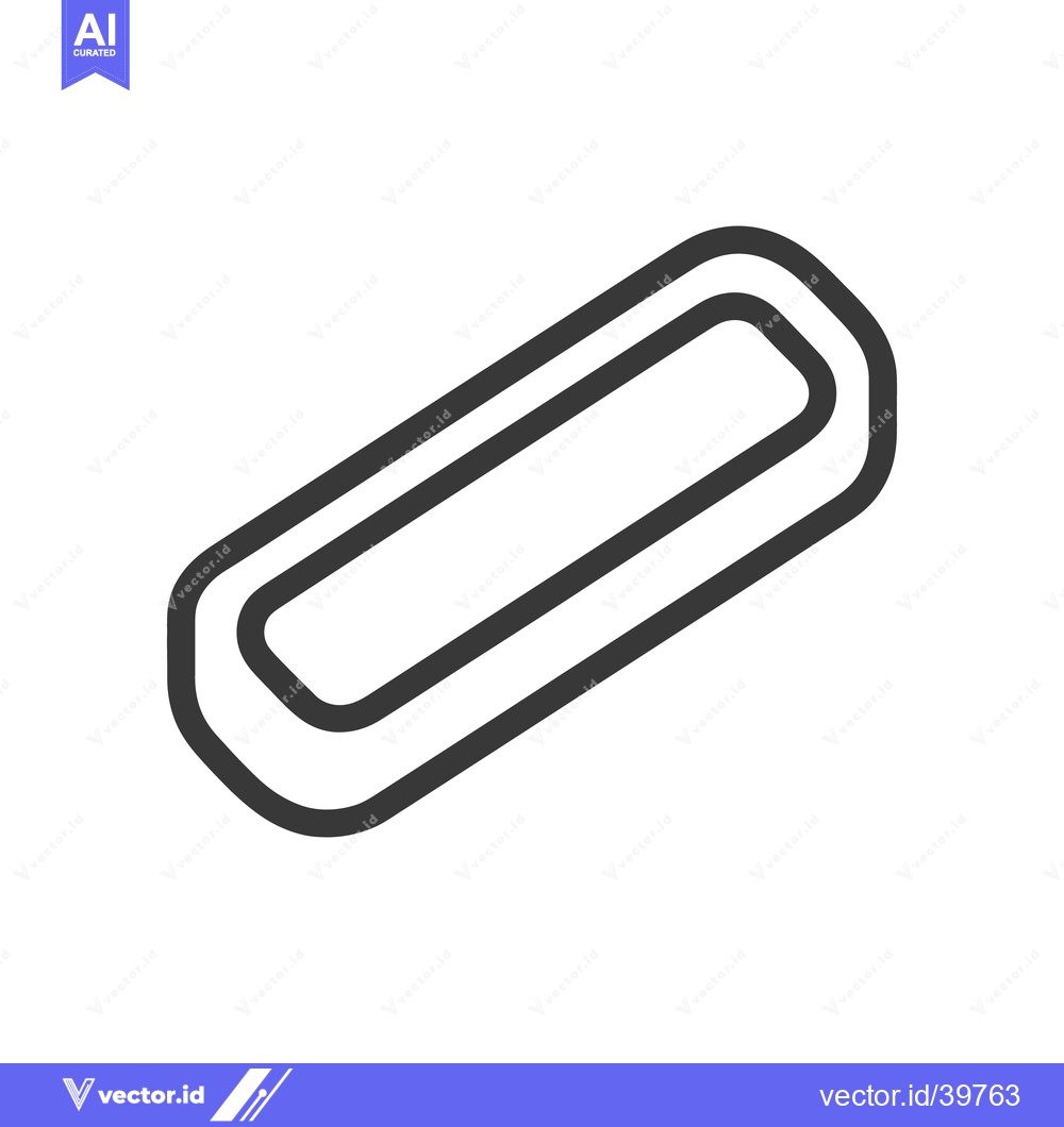 Premium Vector dari Minimalist Clip Art: Double-Lined Rectangular Shape on White Backgroun