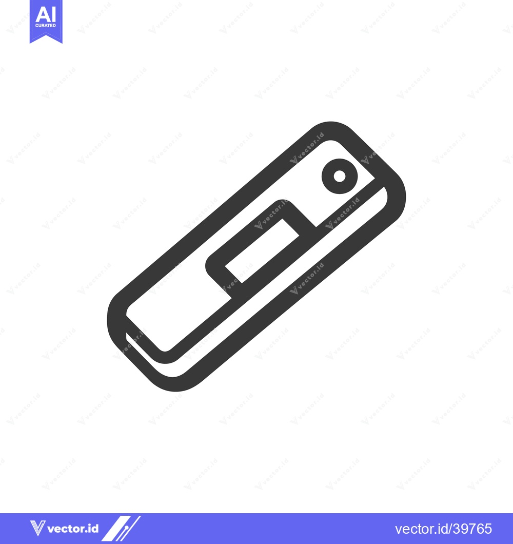 Premium Vector of Minimalist Outline Icon of a Modern USB Flash Drive Design