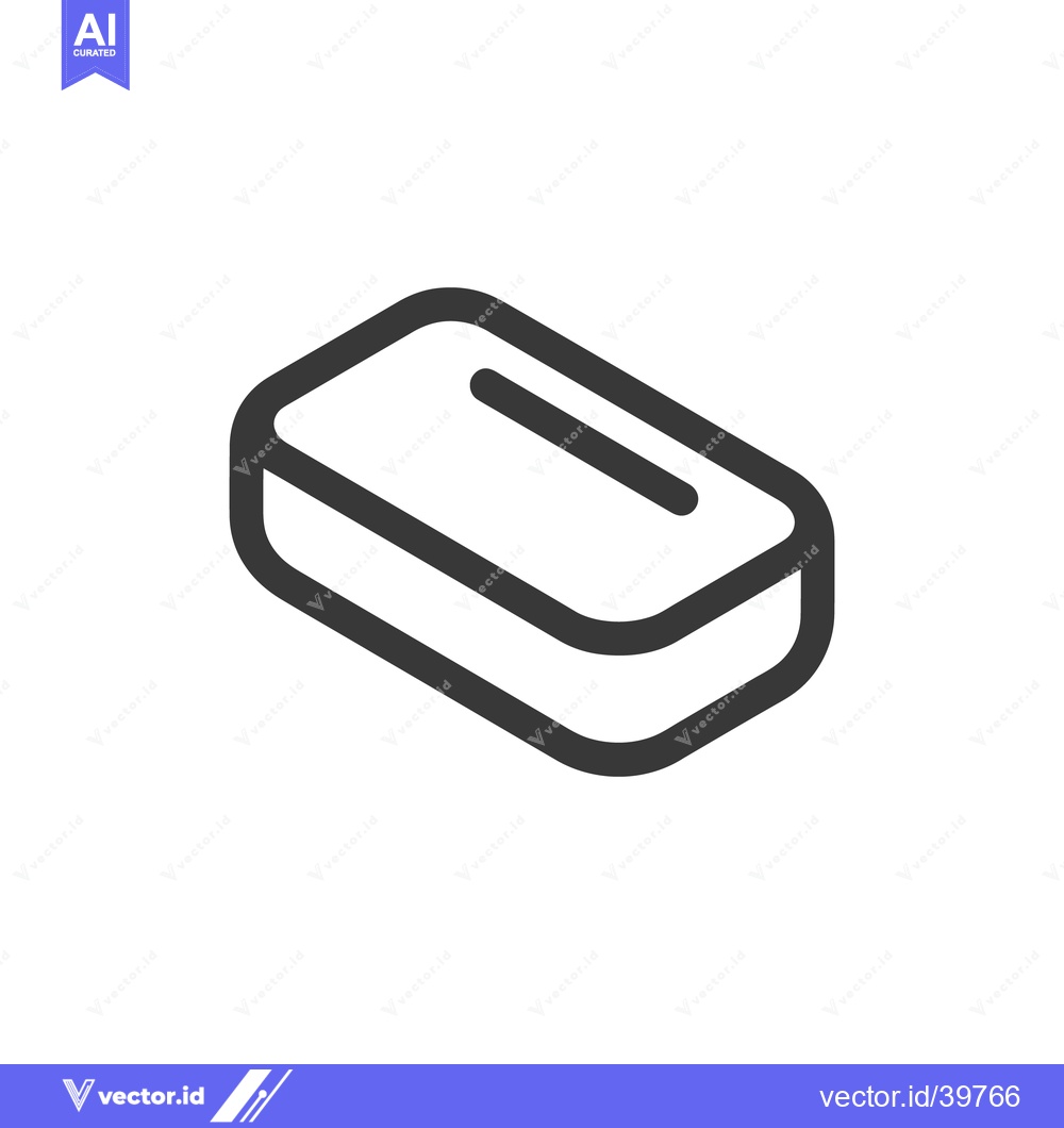 Premium Vector dari Minimalist Soap Bar Icon: Clean Line Art on White Background