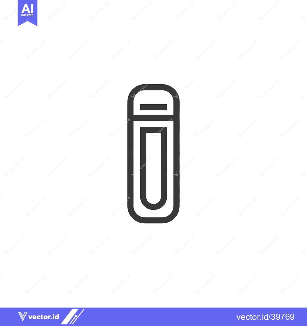 Premium Vector of Minimalist Black Outline Icon of a USB Flash Drive on White