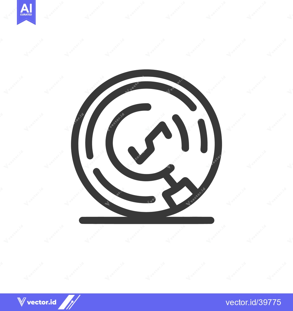 Premium Vector dari Minimalist Icon of a Turntable with Stylized Vinyl Record