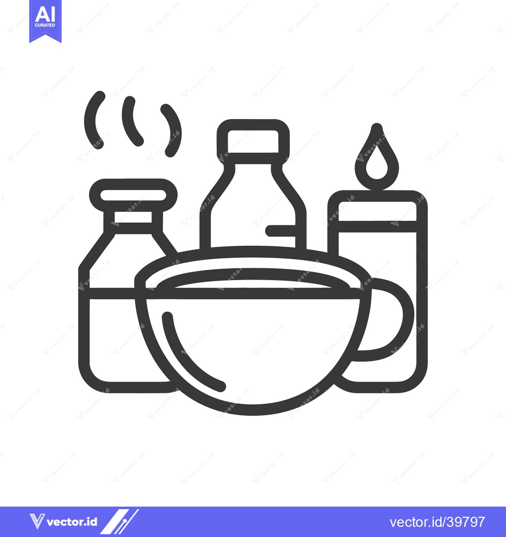 Premium Vector dari A line drawing illustrates a cozy still life with warm beverages