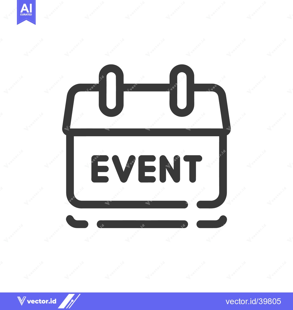 Premium Vector dari Bold Calendar Icon with "EVENT" Text, Clean Design, Vector Illustratio