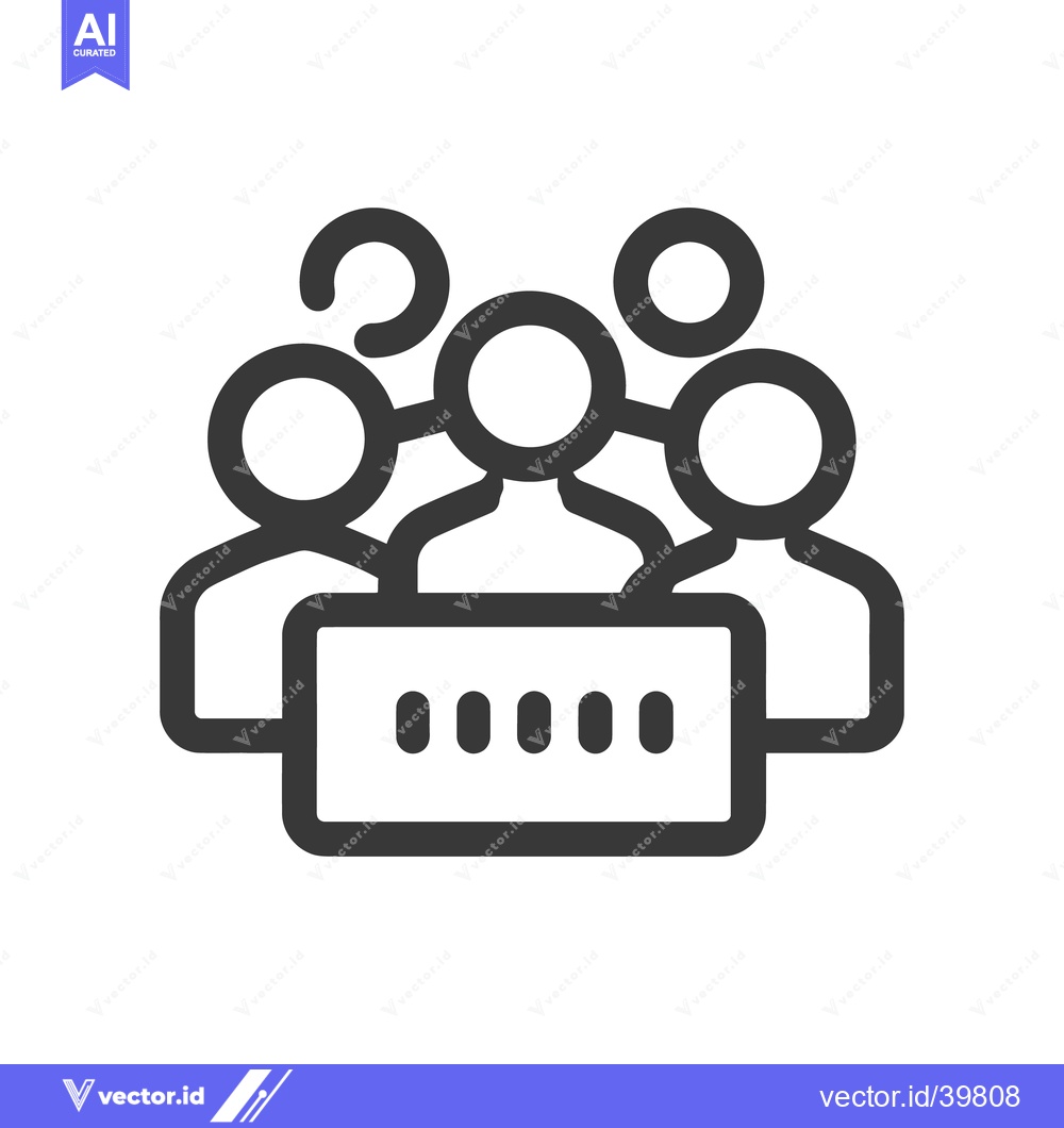 Premium Vector dari Teamwork Icon: Group of People with Shared Goals