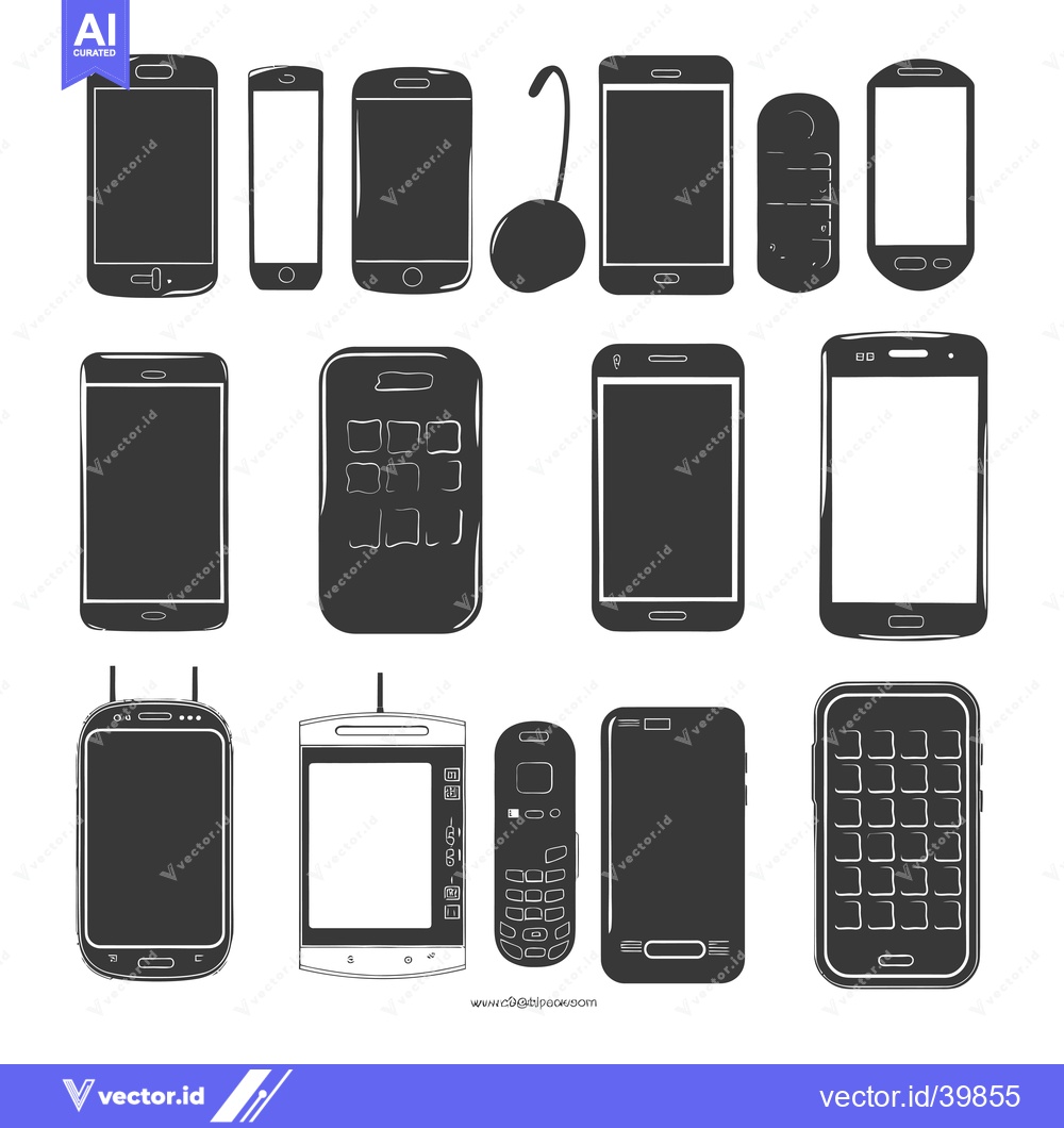 Premium Vector dari Evolution of Mobile Phones from Old to Modern Designs