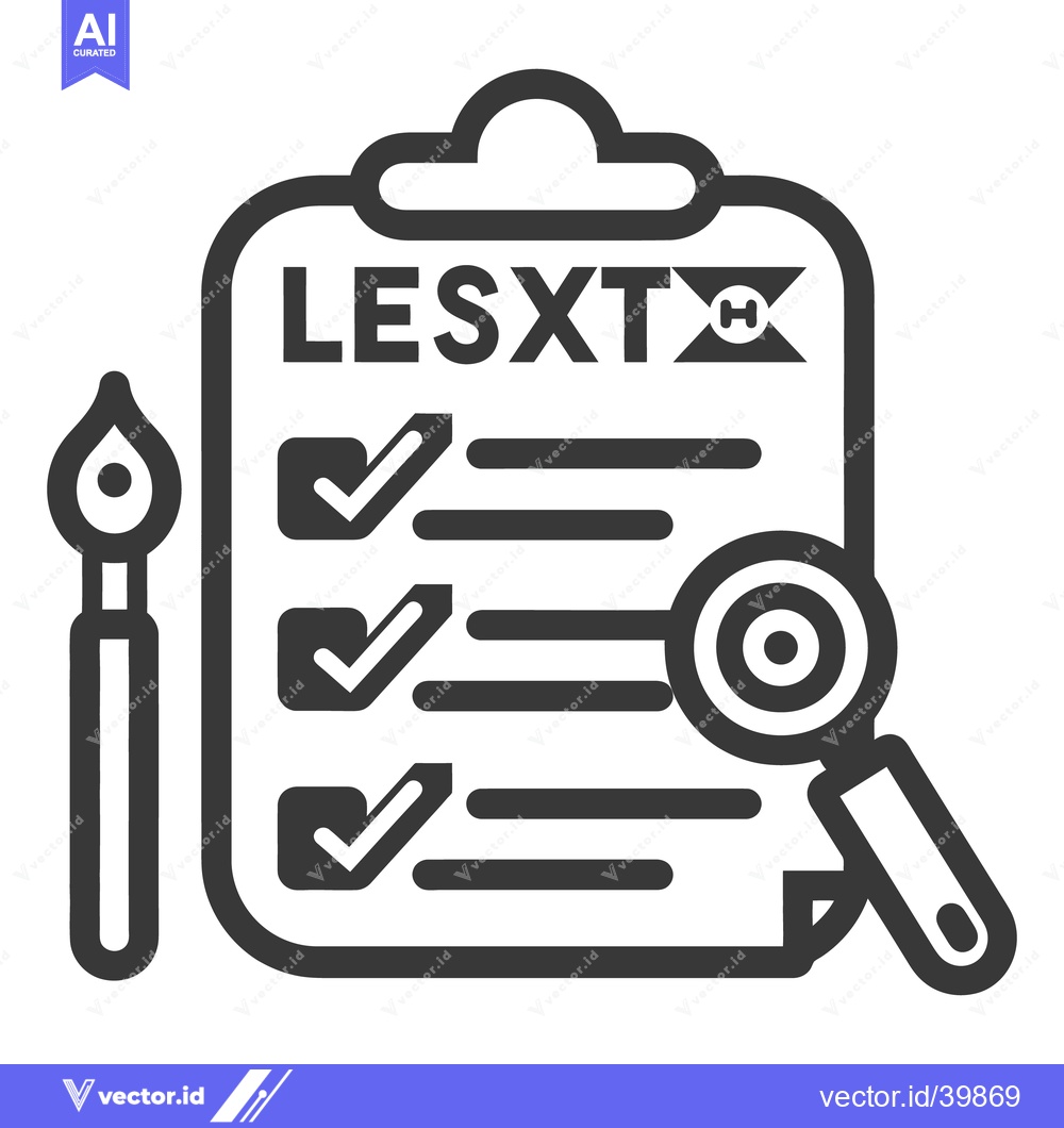 Premium Vector of An illustration shows a checklist and writing tools for review
