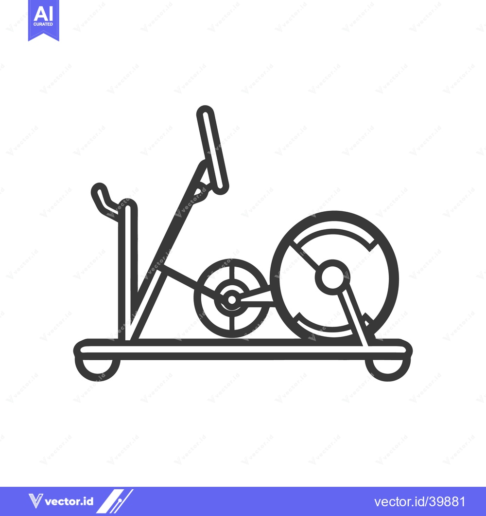 Premium Vector dari A simple outline drawing of an exercise machine illustration