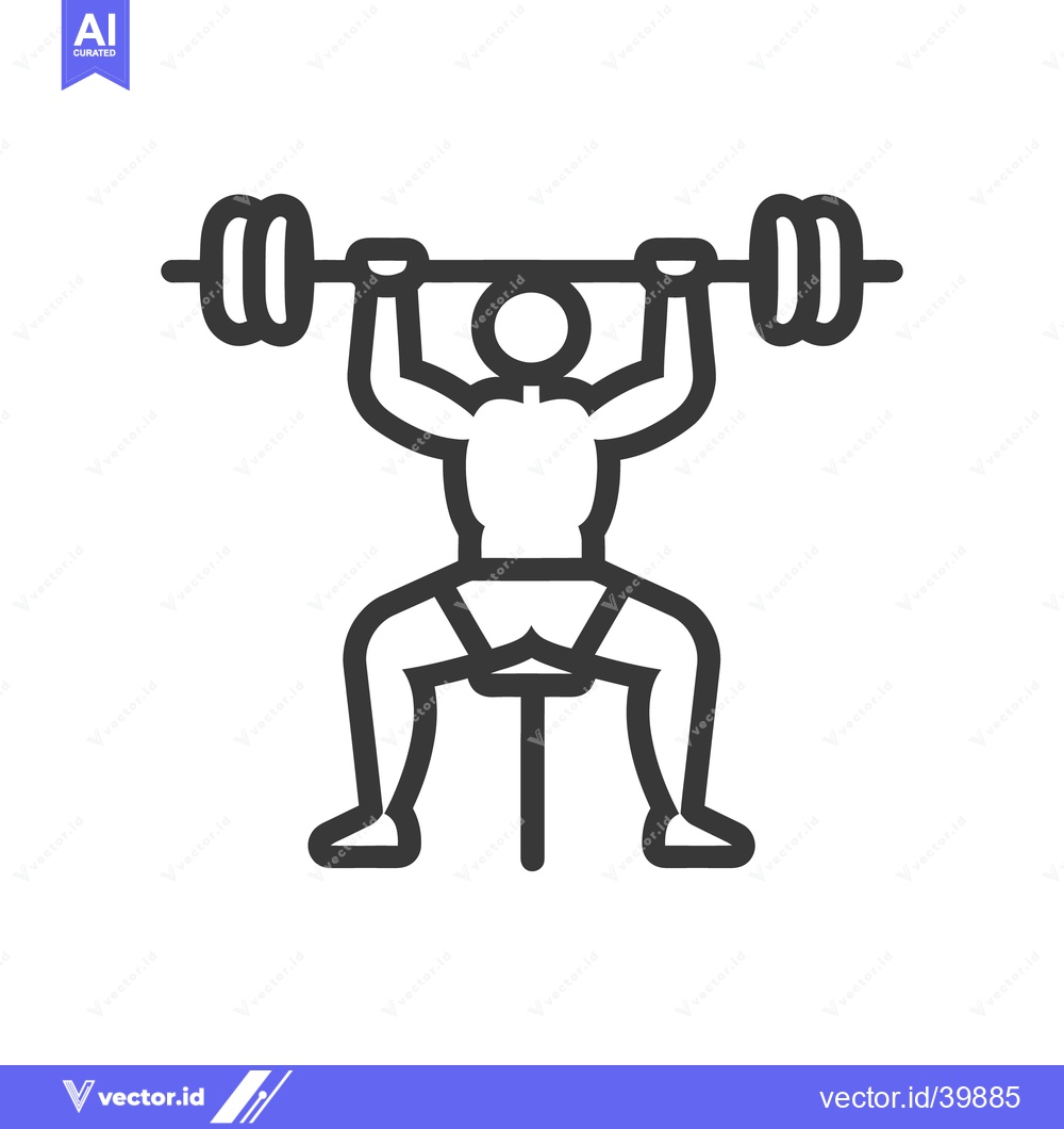 Premium Vector of A person is lifting heavy weight in a squatting position