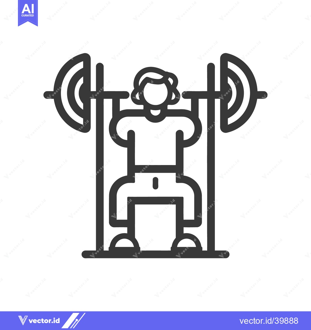 Premium Vector of A person doing barbell squats in a weight training gym