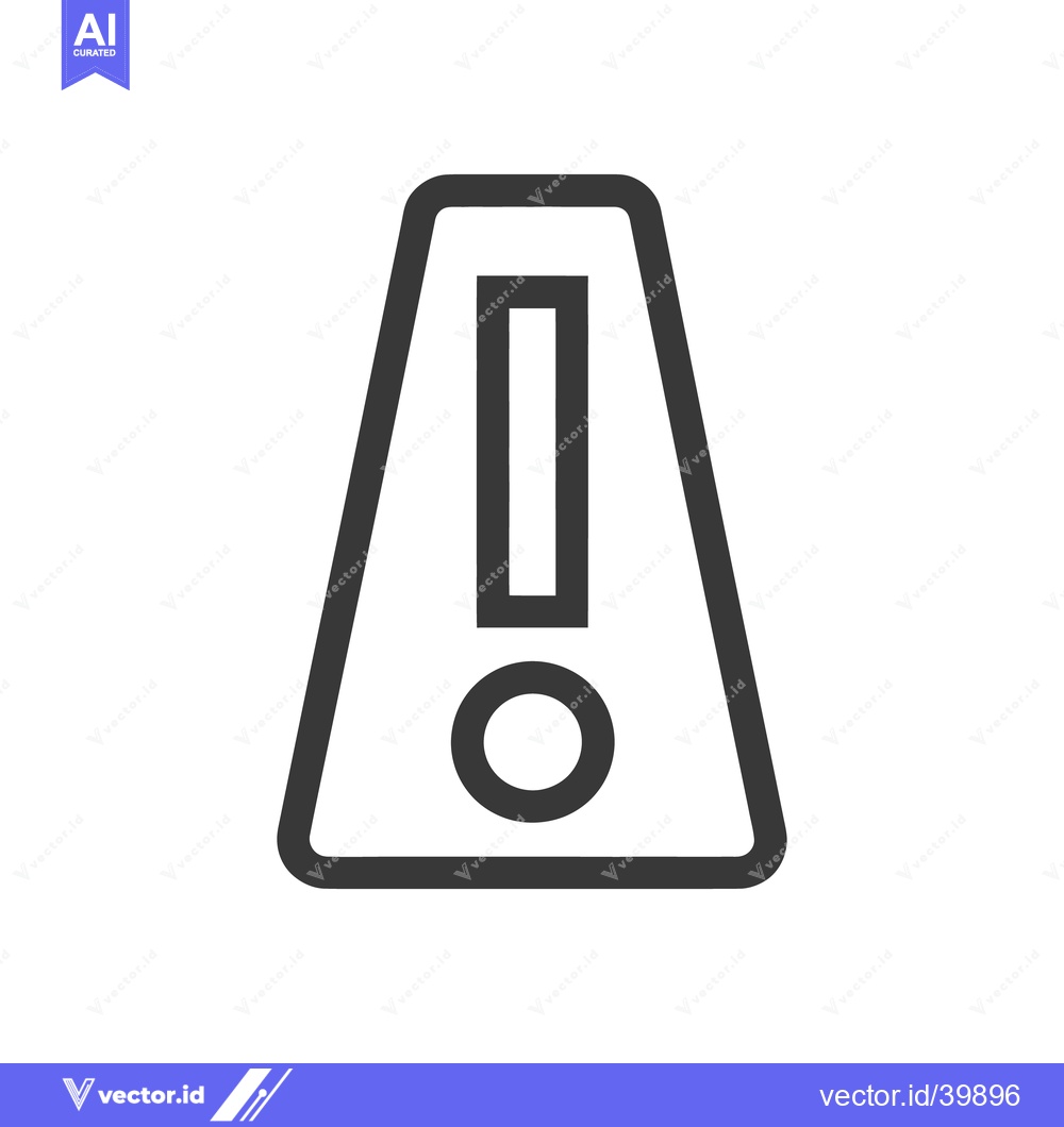 Premium Vector dari Bold Exclamation Mark Icon: Clear Warning Symbol on White Background