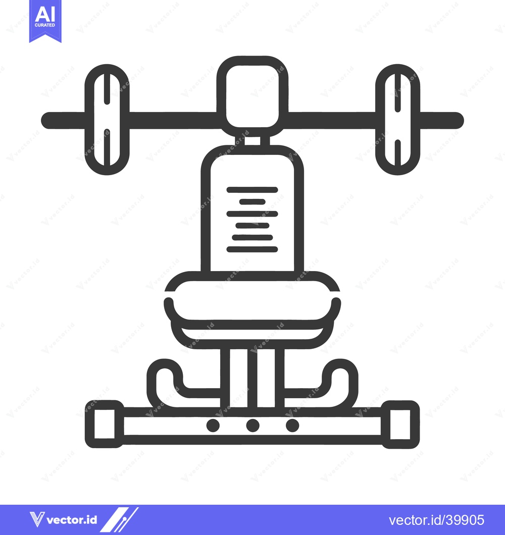 Premium Vector dari A graphic depiction of a bench press exercise apparatus