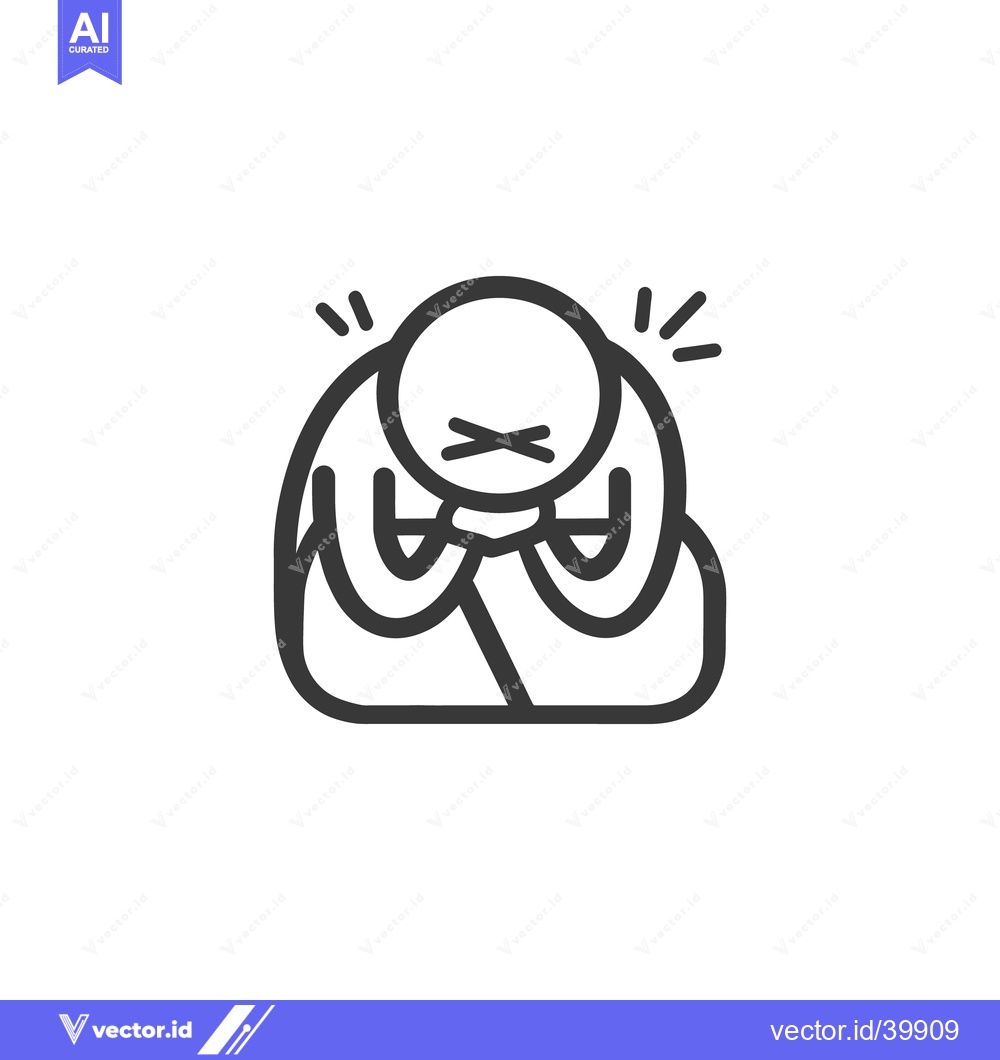 Premium Vector dari A simple illustration of a person looking distressed and overwhelmed
