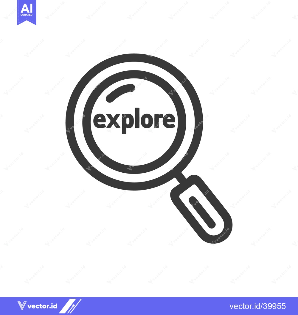 Premium Vector of Explore Magnified: A Minimalist Icon of Discovery and Investigation