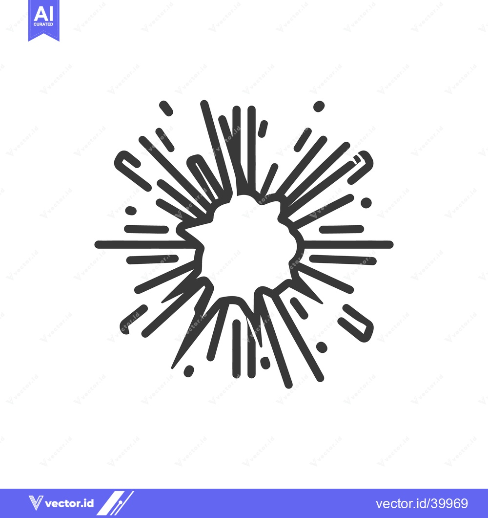 Premium Vector dari Graphic Explosion: Bursting Energy with Radial Lines and Scattered Dot