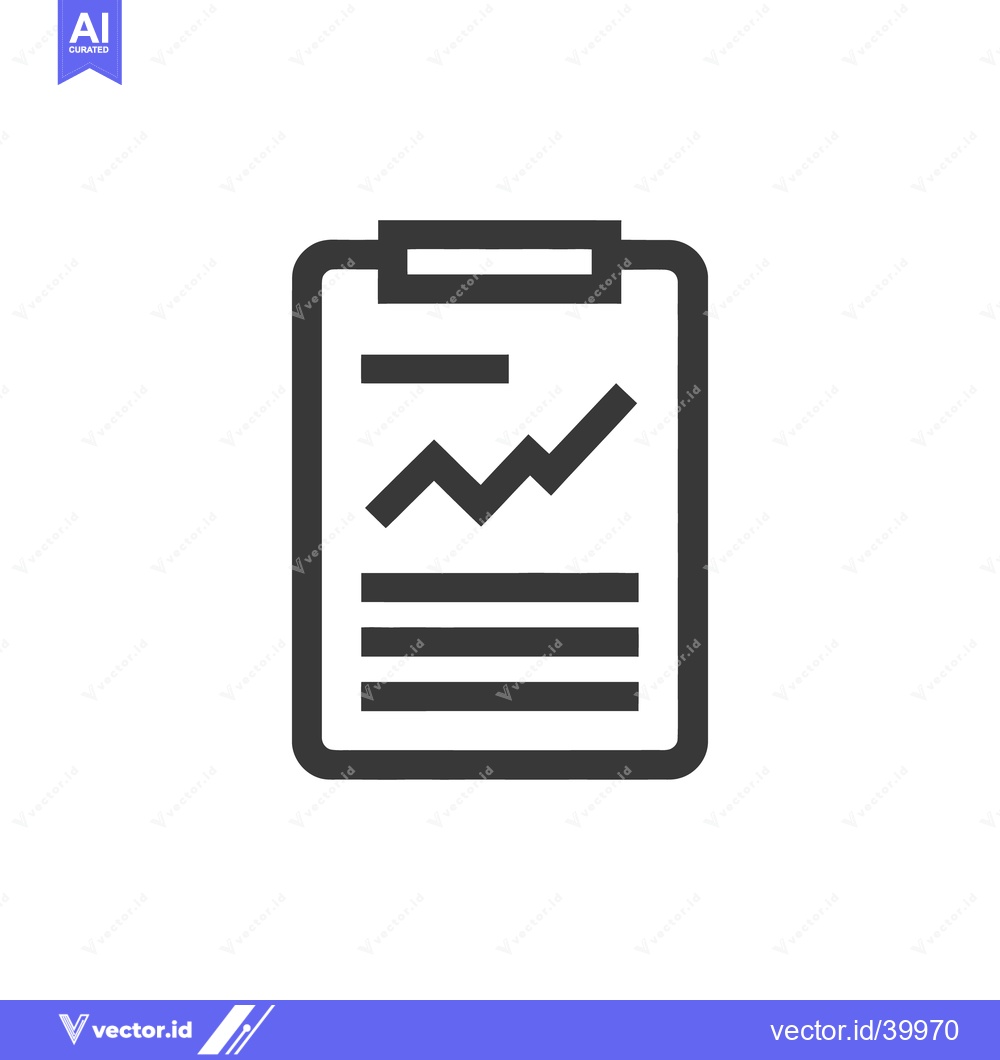 Premium Vector dari Rising Trend Report: Simple Graphic of Business Growth on Clipboard