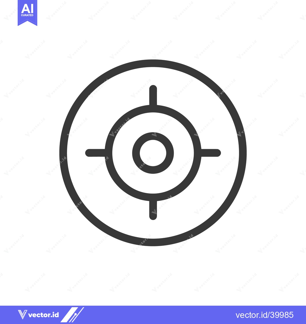Premium Vector dari Minimalist Target Icon: Precision, Focus, and Goal-Oriented Design