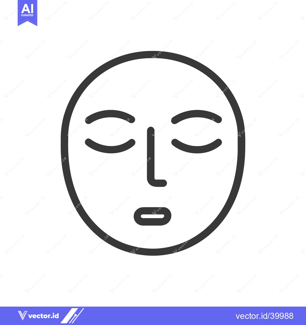 Premium Vector dari A stylized simple illustration depicting a human face symbol
