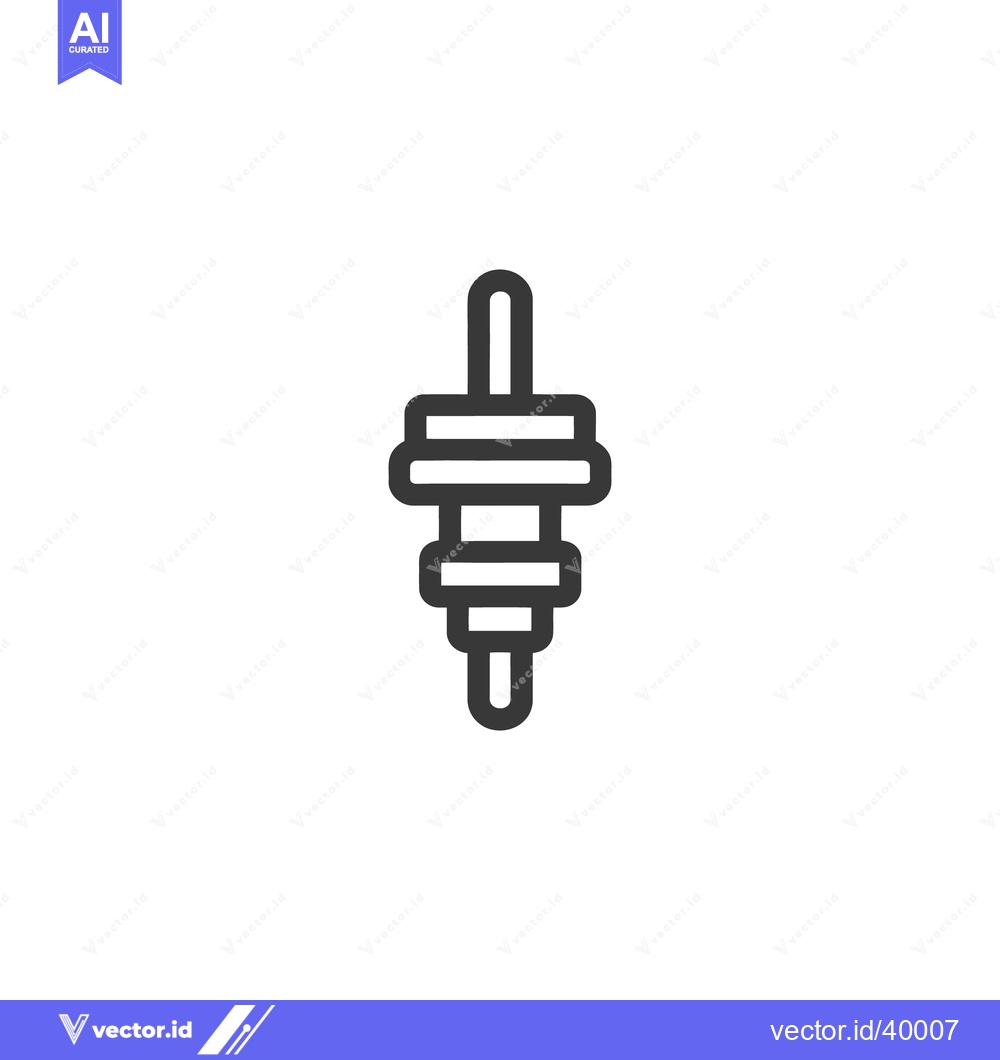 Premium Vector dari Minimalist Spark Plug Icon: Automotive Ignition System Symbol in Bold
