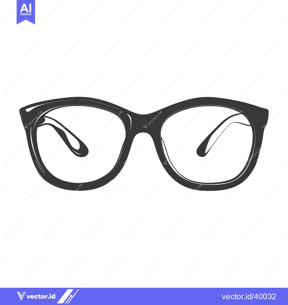 Premium Vector dari An illustration showing a pair of spectacles with clear lenses