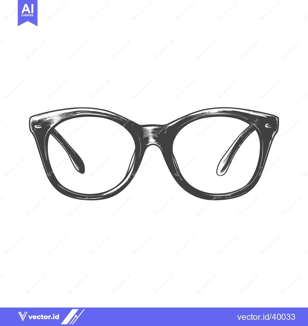 Premium Vector dari An illustrated image of eyeglasses against a white background