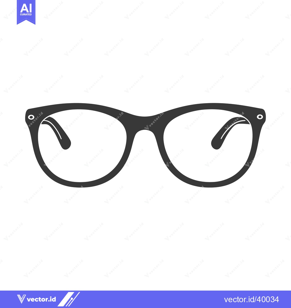 Premium Vector of A simplistic black and white illustration of stylish spectacles frames