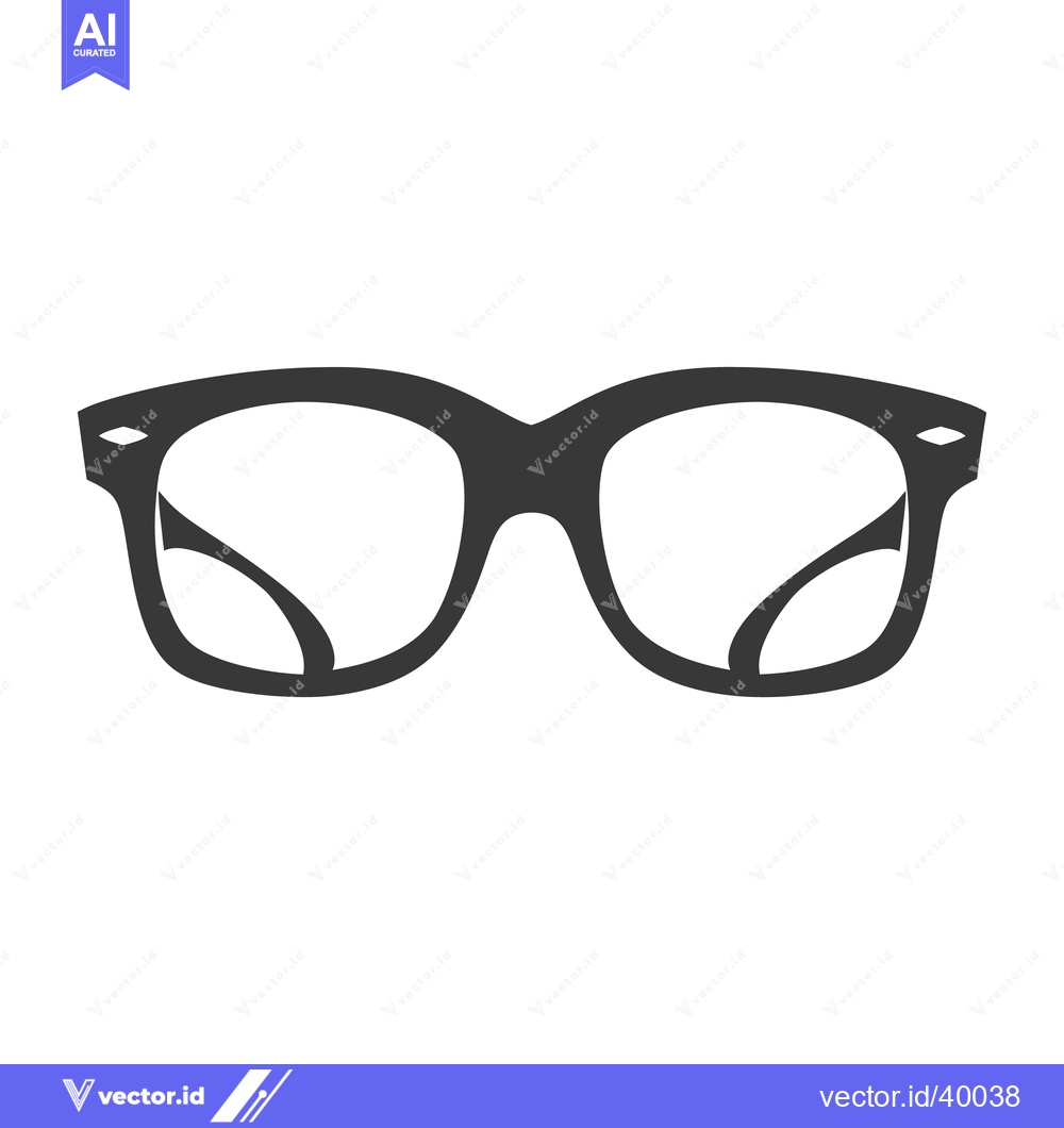 Premium Vector dari Stylish black rimmed eyeglasses isolated on a white background design