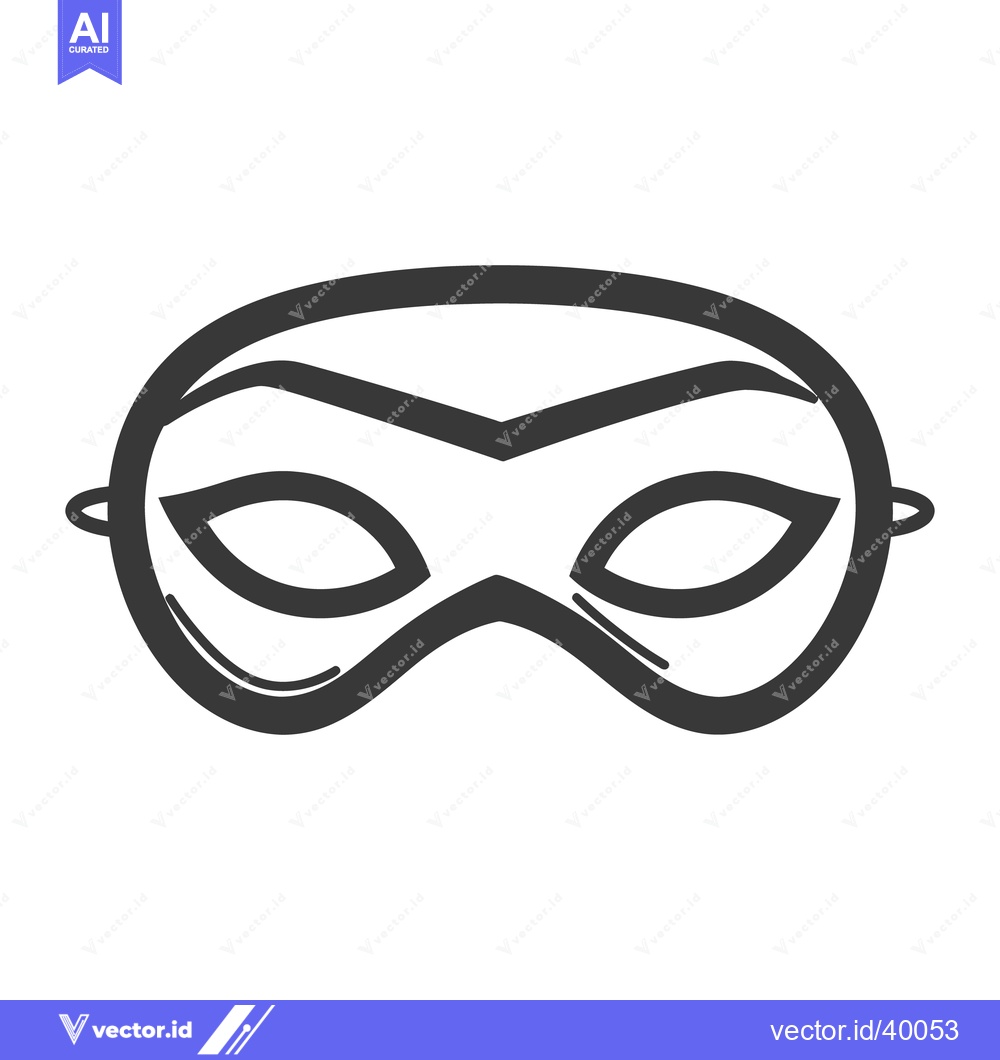 Premium Vector dari A simple illustration depicts a mysterious eye mask design
