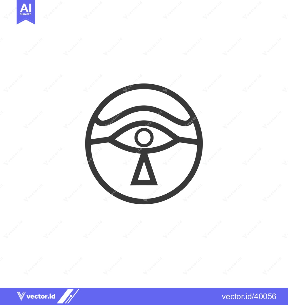 Premium Vector of Eye of Horus Symbol in a Circle