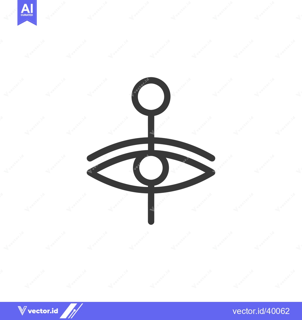 Premium Vector dari Eye with a Circle and Line Symbol