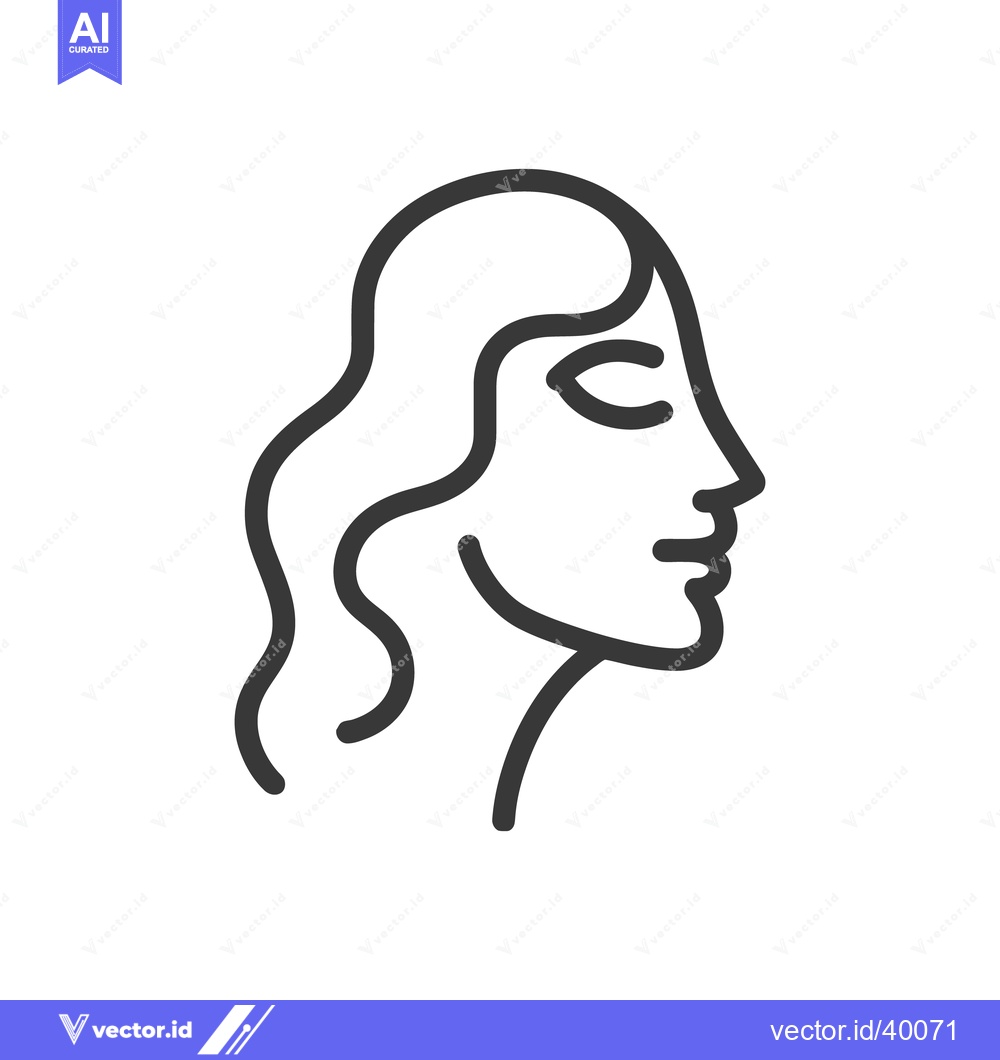 Premium Vector of Minimalist Woman Profile Line Art: Elegant, Modern, Serene Design