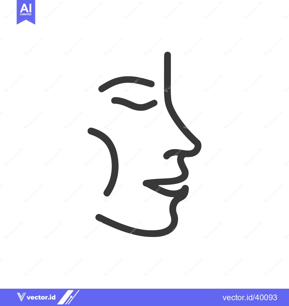 Premium Vector dari Minimalist Line Art: Elegant Profile of a Human Face
