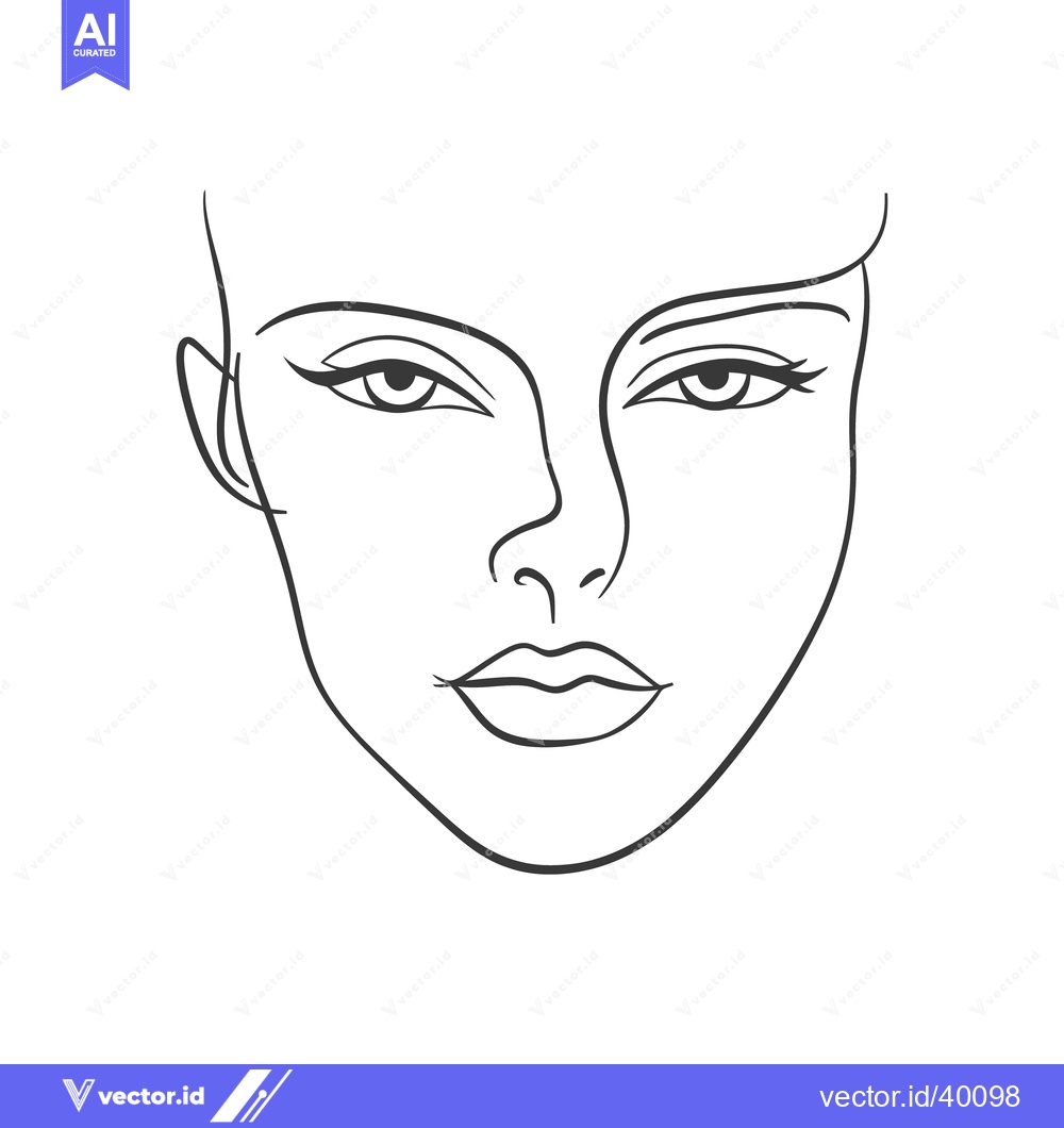 Premium Vector dari A Line Drawing Showing The Delicate Features Of A Face