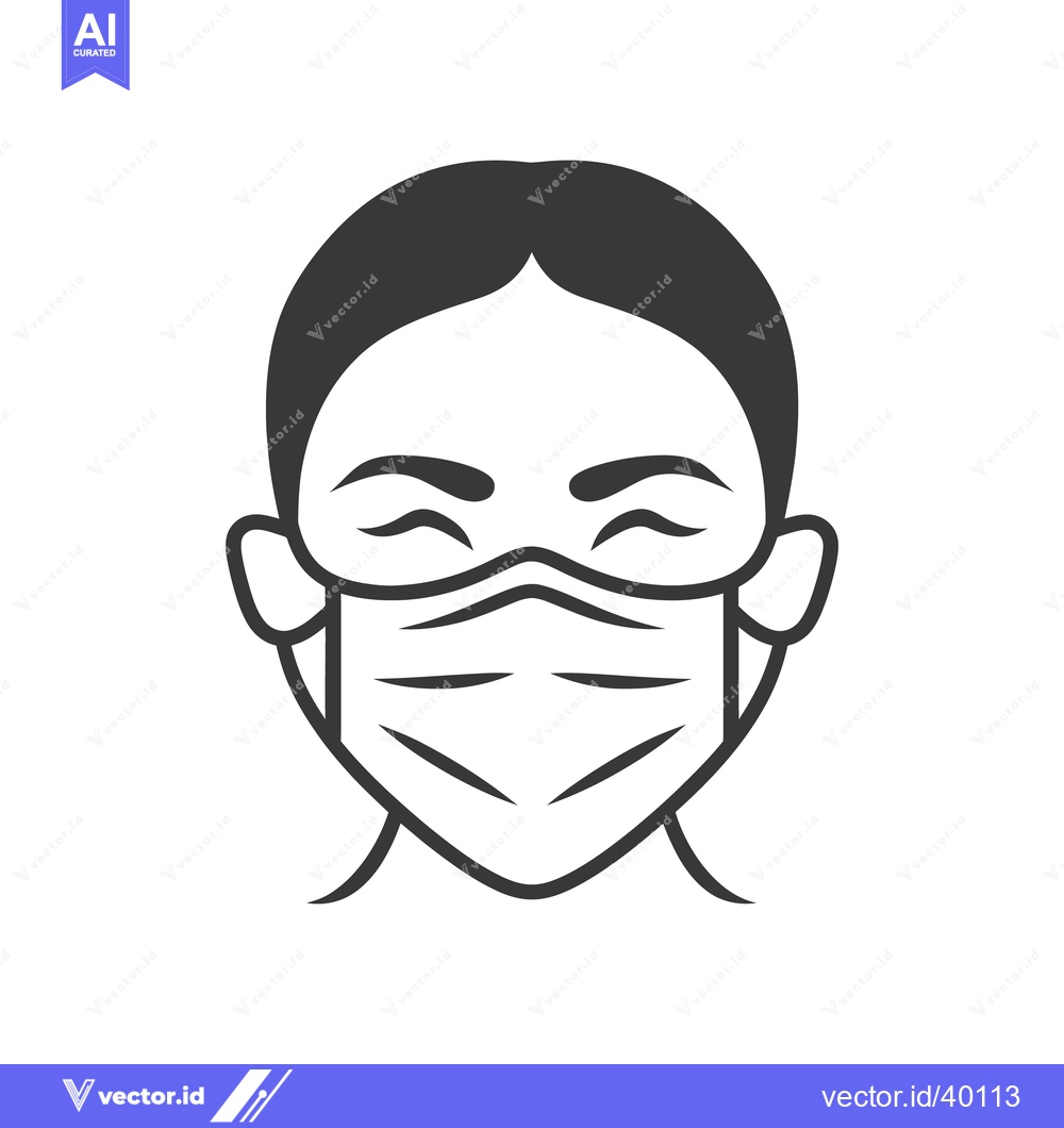 Premium Vector dari A person wearing a protective face mask for safety reasons