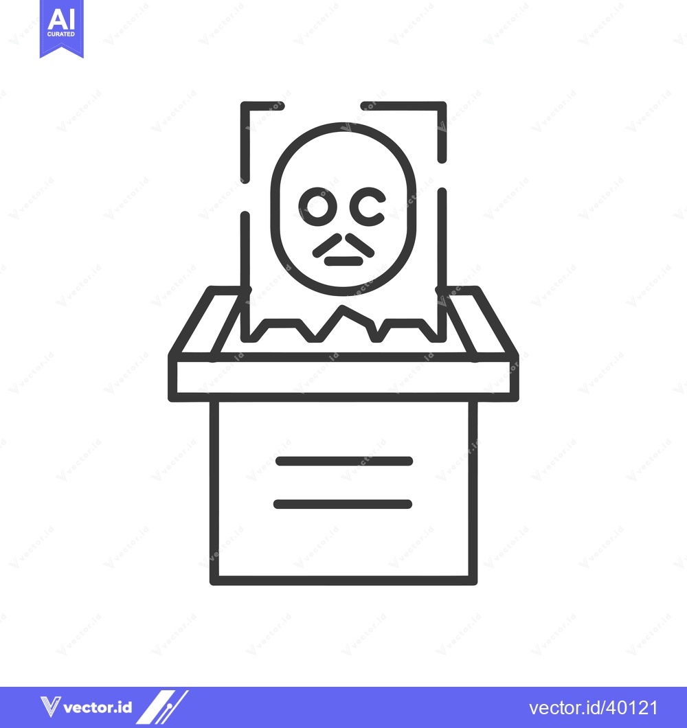 Premium Vector dari Face Recognition Scanned into a Document