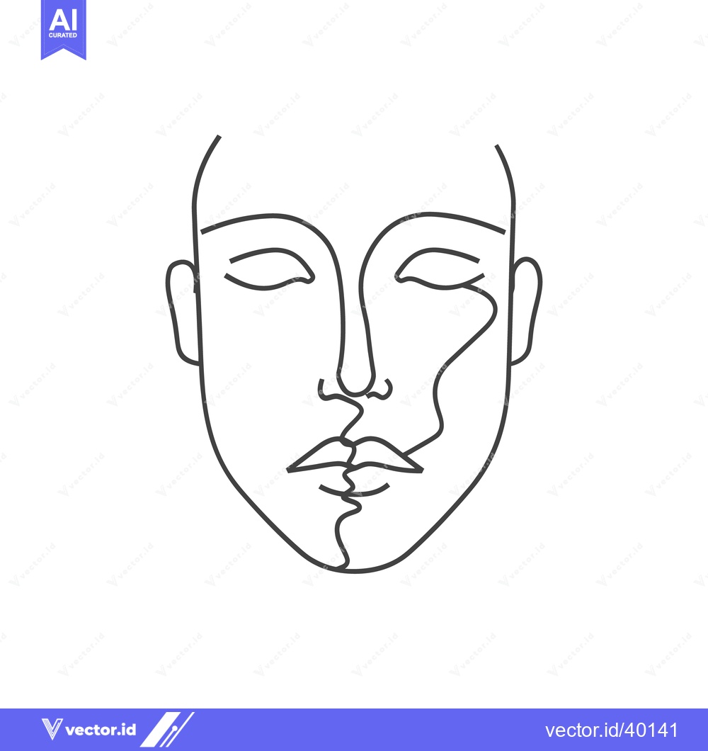 Premium Vector dari Minimalist one line drawing showcasing the abstract representation of