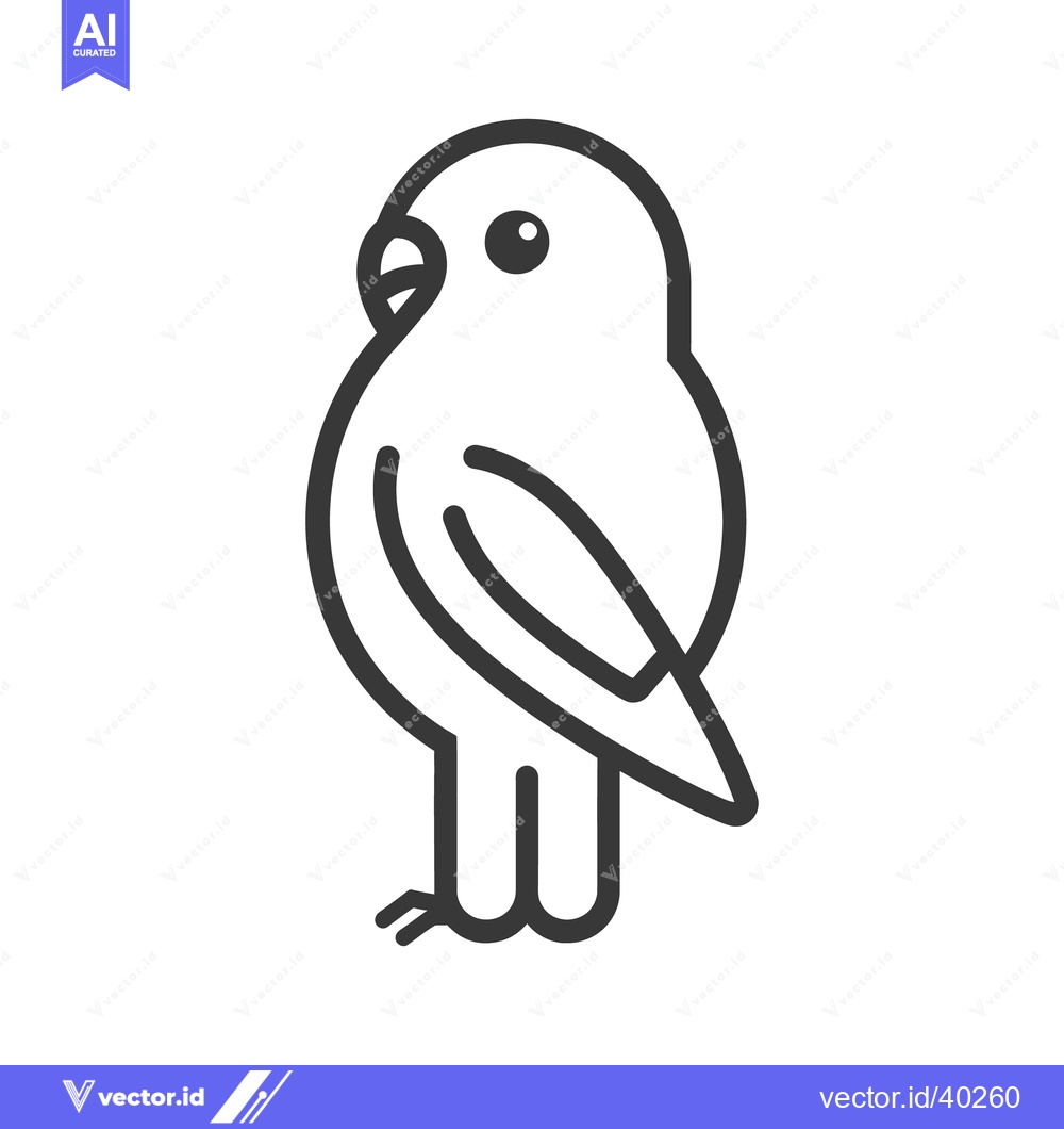 Premium Vector dari A simple illustration depicting a small bird in a minimalist style