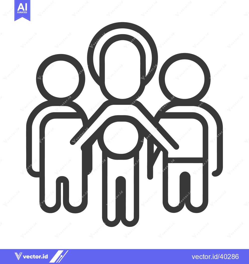 Premium Vector dari Three Simple Figures Standing Together in a Group Formation