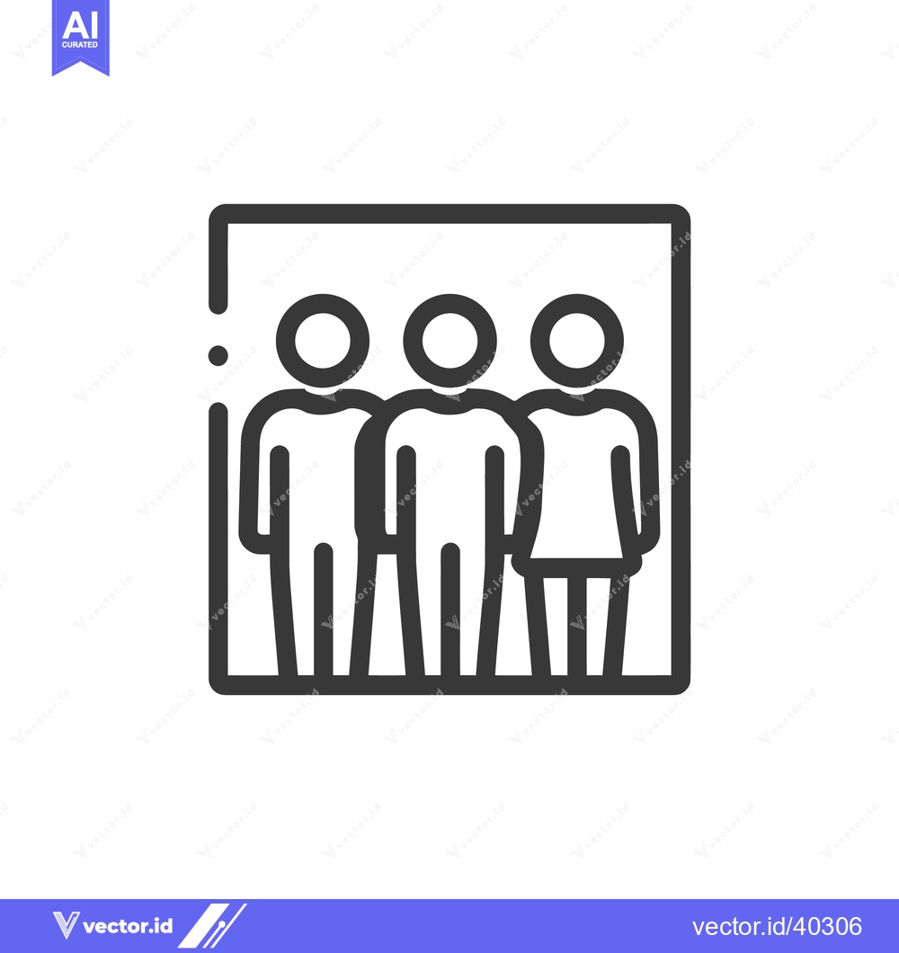Premium Vector dari Minimalist Icon of Three People in a Group Setting